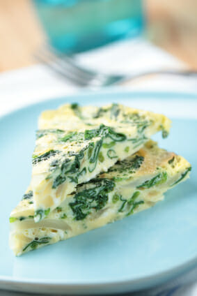 spinach and fetta frittata