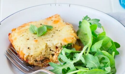 Ricotta and spinach lasagne