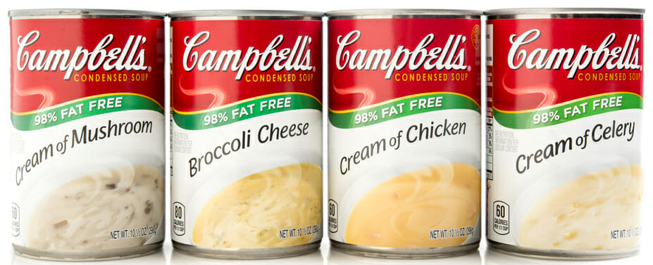 Assorted Campbell's Condensed Cream Soups