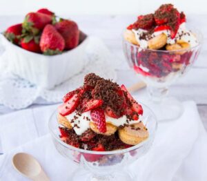 Chocolate & strawberry parfait