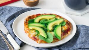 Avocado & Baby Spinach Breakfast Pizza