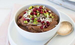 Breakfast Chocolate Mousse with Pistachios