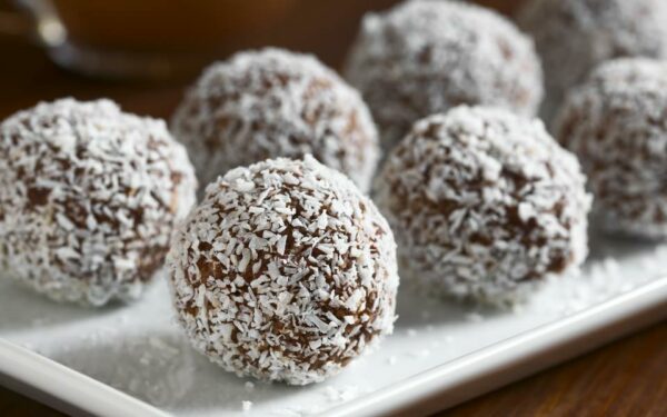 2 Ingredient Coconut Date Balls