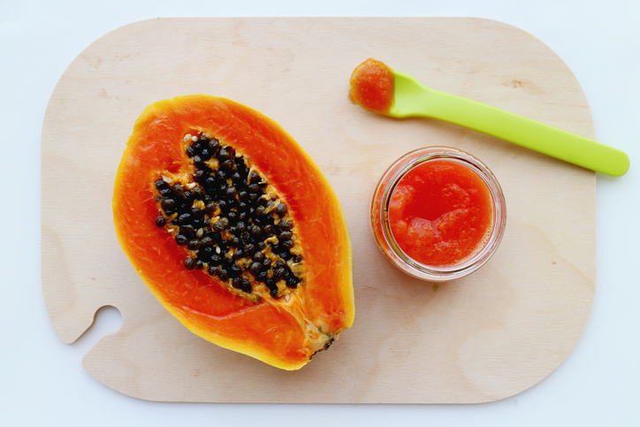 Papaya baby food puree