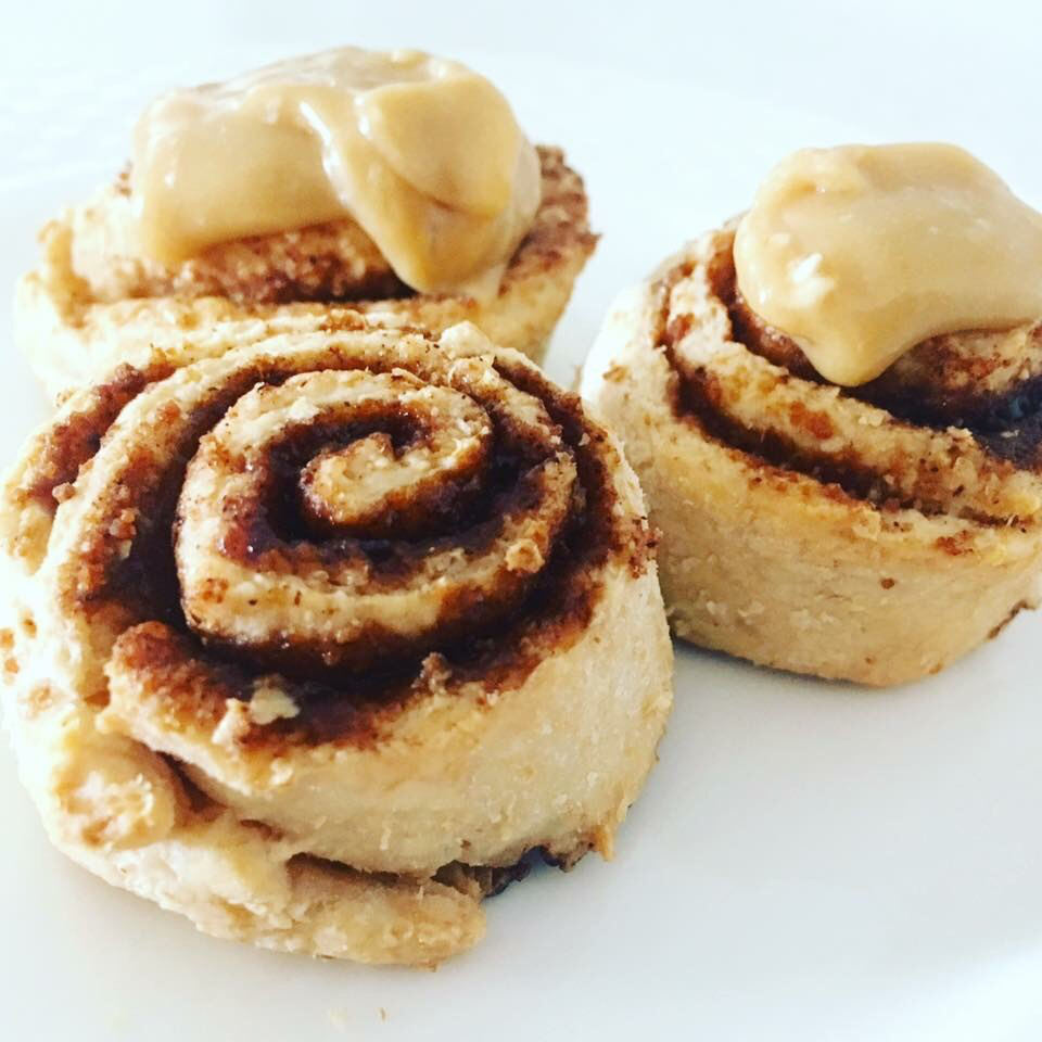 Delicious and healthy iced cinnamon scrolls - half the calories than bakery scrolls