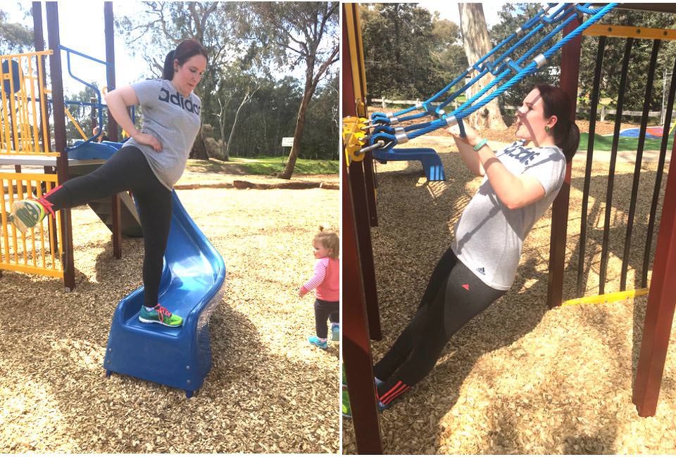 Exercise in The Playground With The Kids