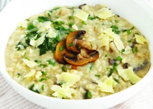 Deliciously healthy mushroom risotto