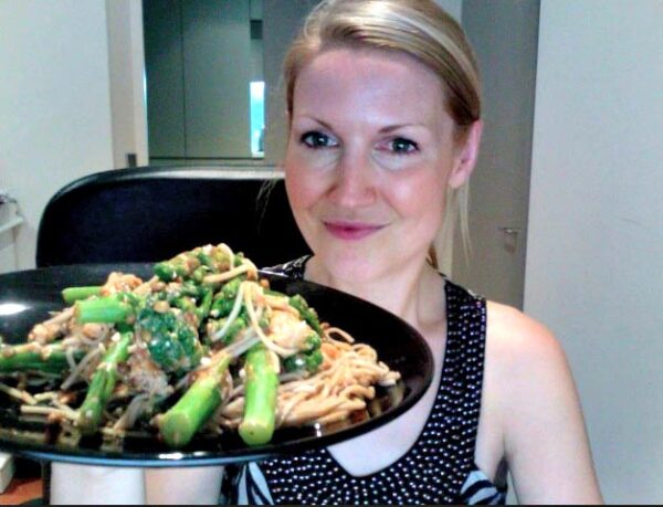 Soba Noodles with Salmon, Lentils and Tomato Sauce