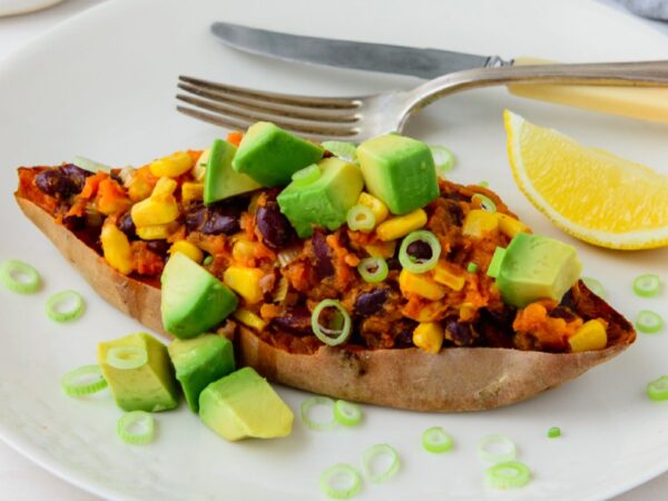 Budget-Friendly Veggie-Stuffed Mexican Sweet Potato