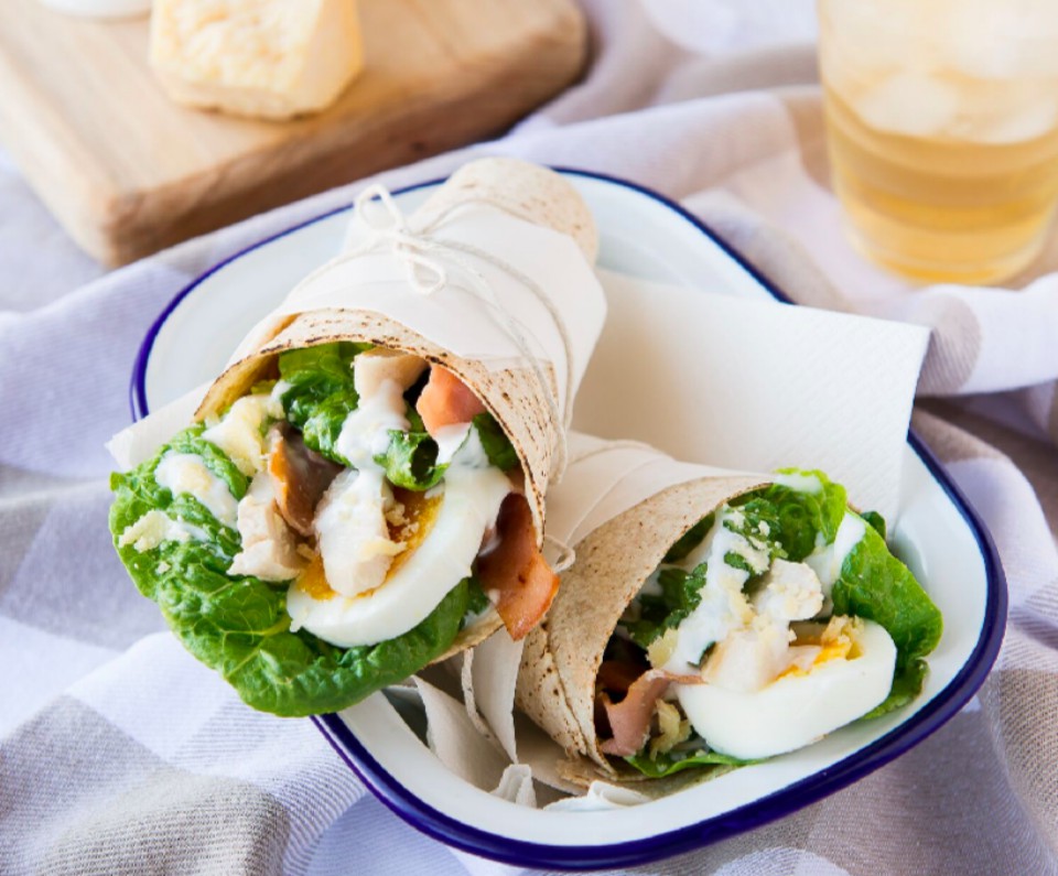 chicken caesar wrap