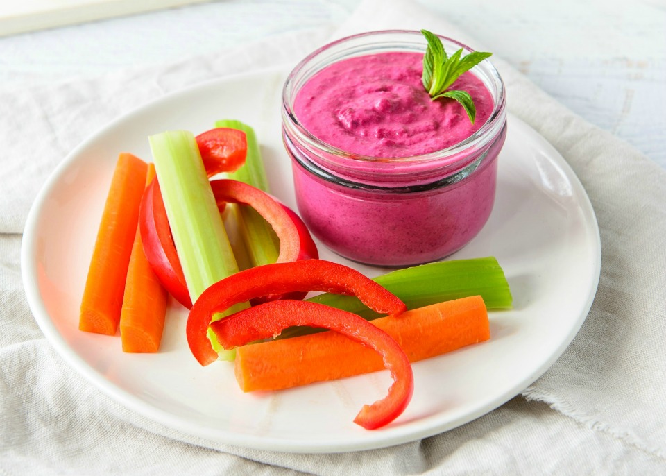 Beetroot dip for back to school lunches
