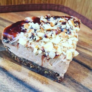 Healthy Nutty Chocolate No Bake Cheesecake