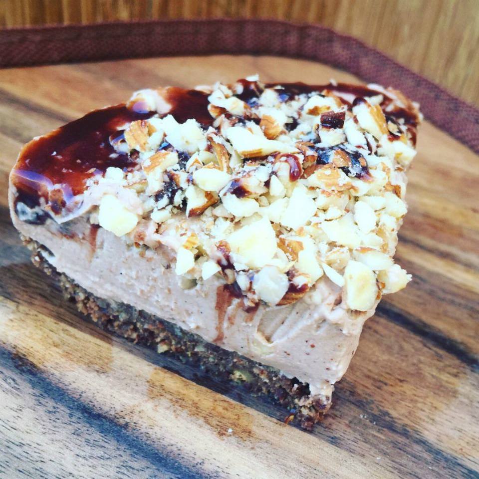 Healthy Nutty Chocolate No Bake Cheesecake