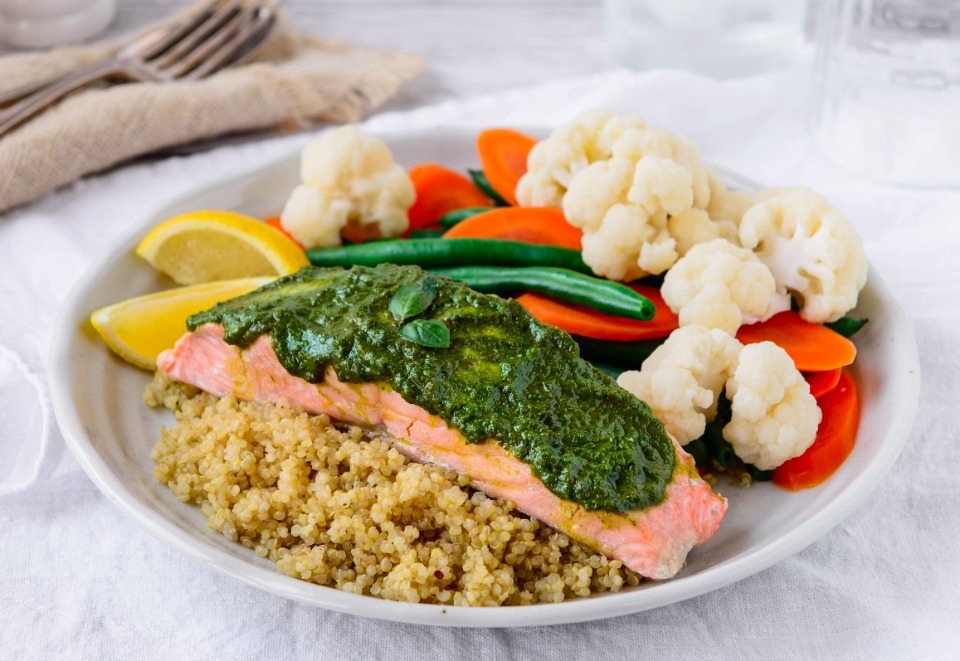 Pesto Baked Salmon