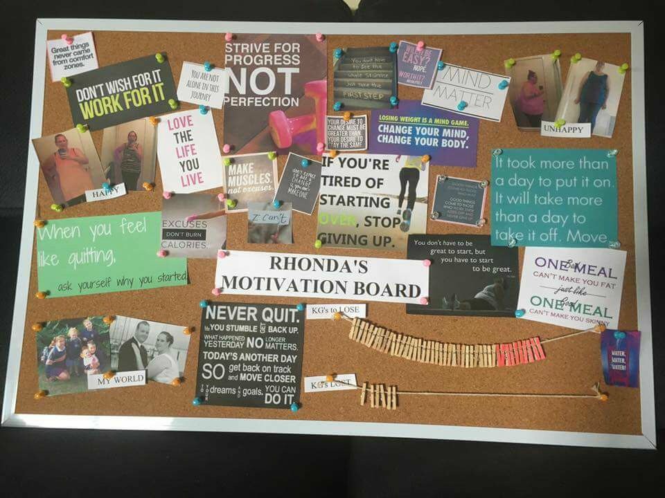 Rhonda Thredgold motivation board