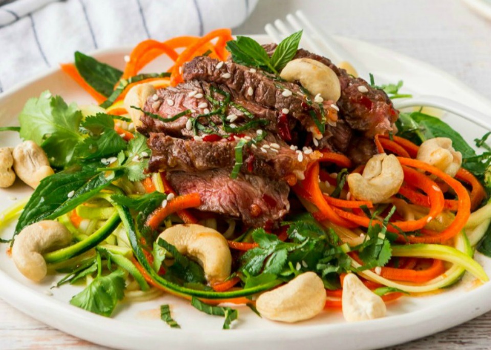 Thai Beef With Carrot Zucchini