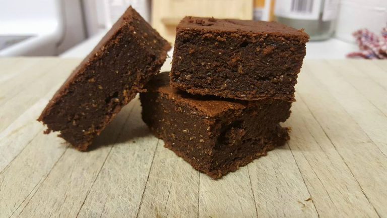 Rich chocolate brownies with a secret ingredient