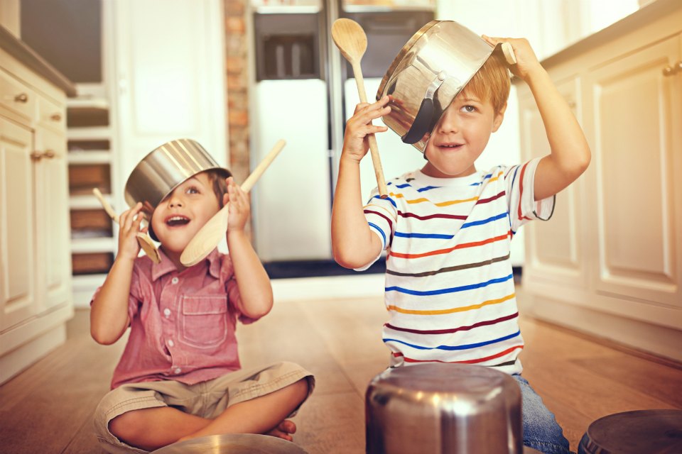 kids playing drums