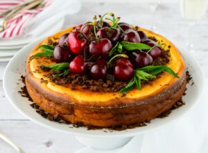 Choc Cherry Christmas Cheesecake