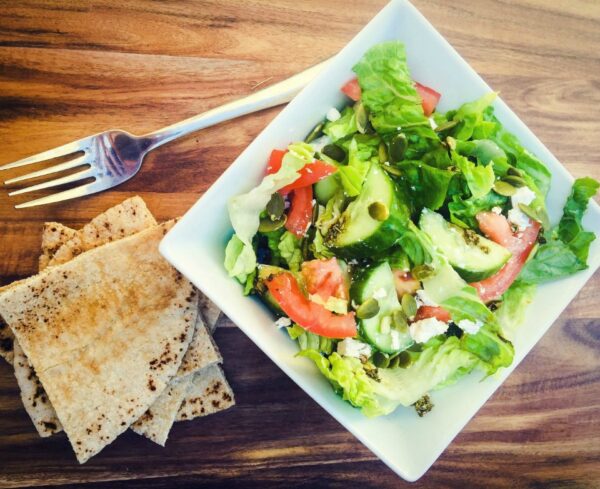 Chopped Greek Pita Salad