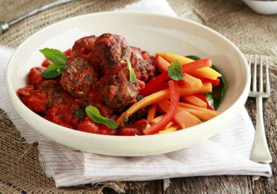 healthy lamb feta meatballs with hidden veggies