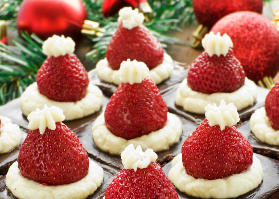 Super Cute And Delicious Santa Hat Chocolate Brownies