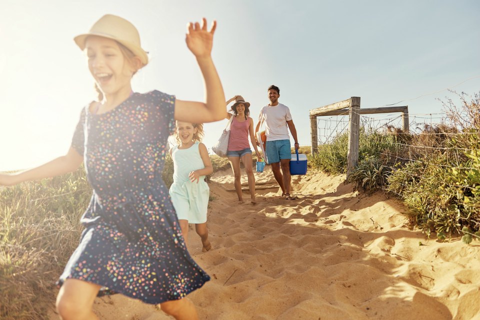 family picnic at beach