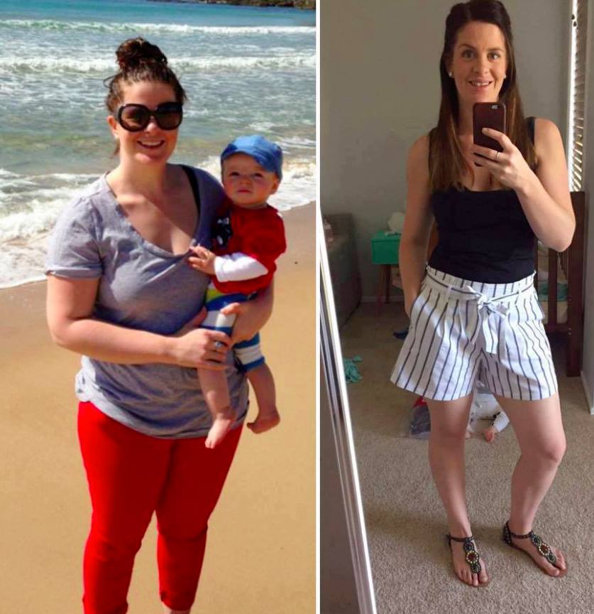 Healthy Mummy Stephanie compares life before and after her 2.9st. weight loss