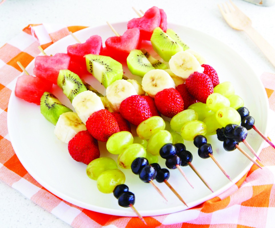 Fruit Kebabs With Orange Dipping Sauce