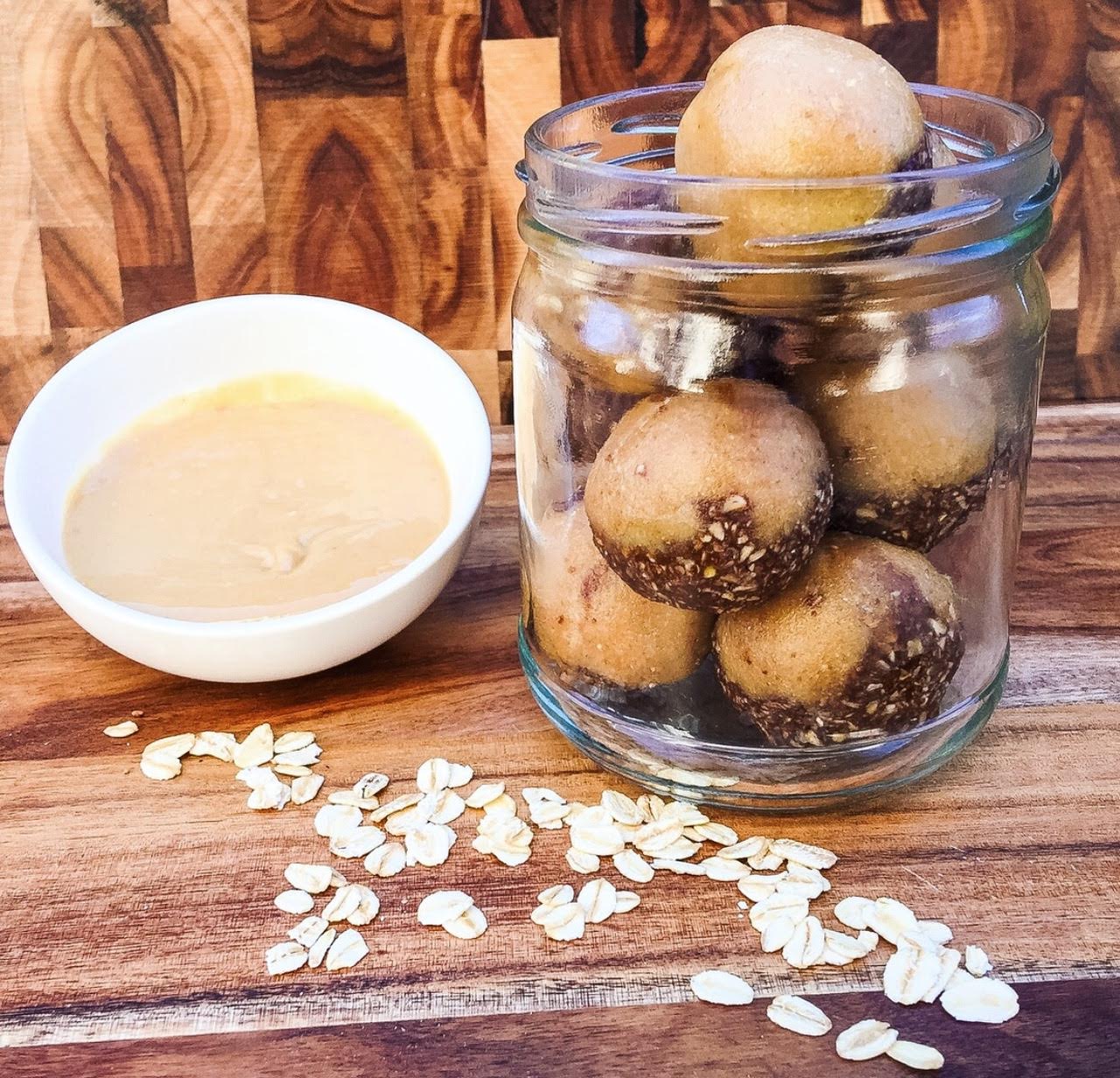 Healthy peanut butter cookie dough balls