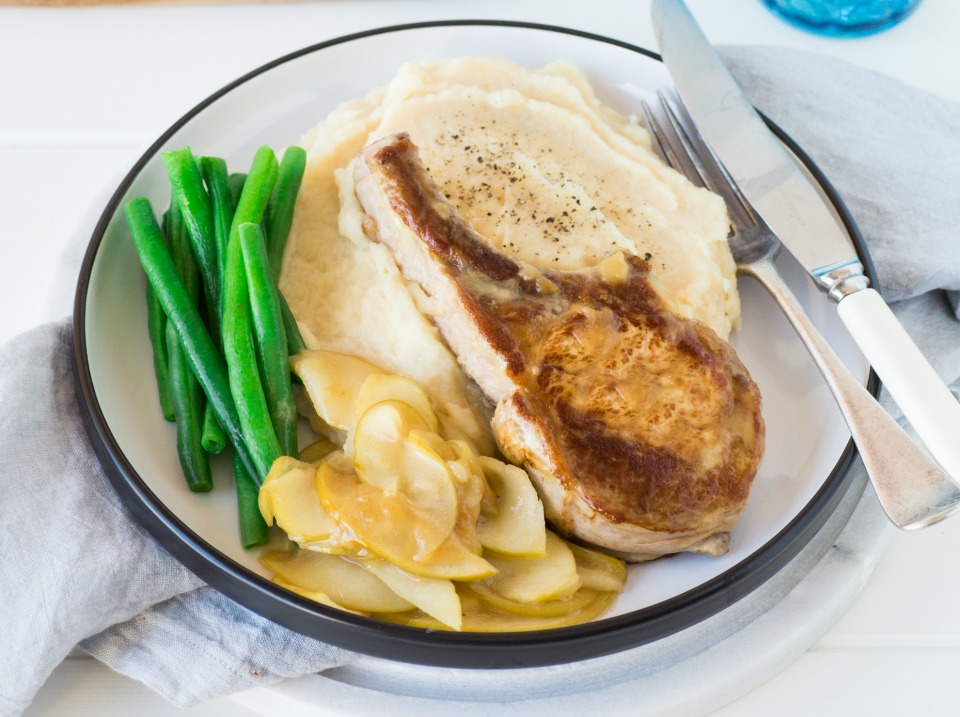 Healthy Sticky Pork Cutlets And Mash