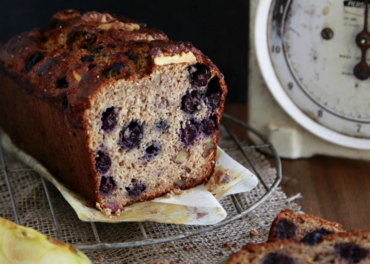 Healthy Wholemeal Apple And Blueberry Loaf