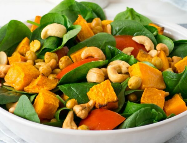 Chickpea, Spinach And Pumpkin Salad