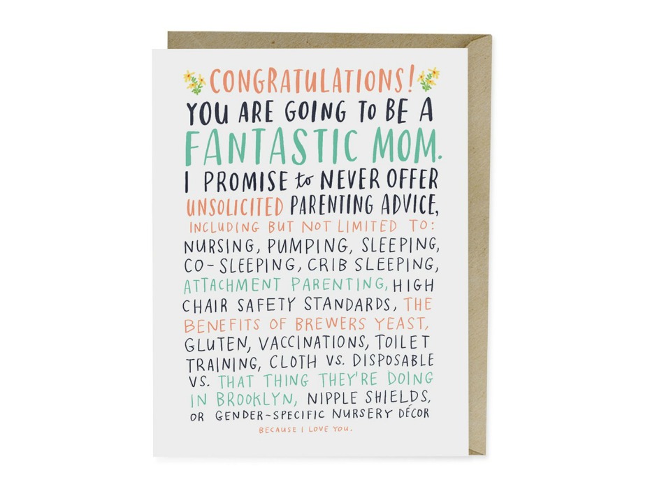 parenting support card congrats