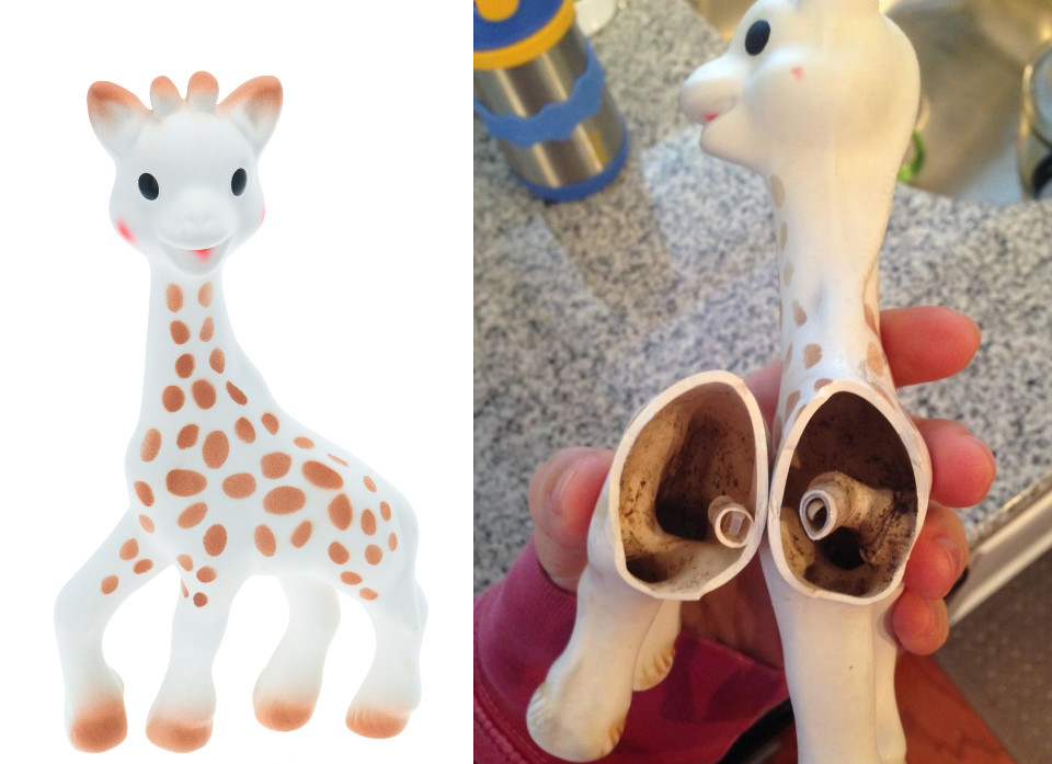 This Is How You're Supposed To Clean Sophie The Giraffe