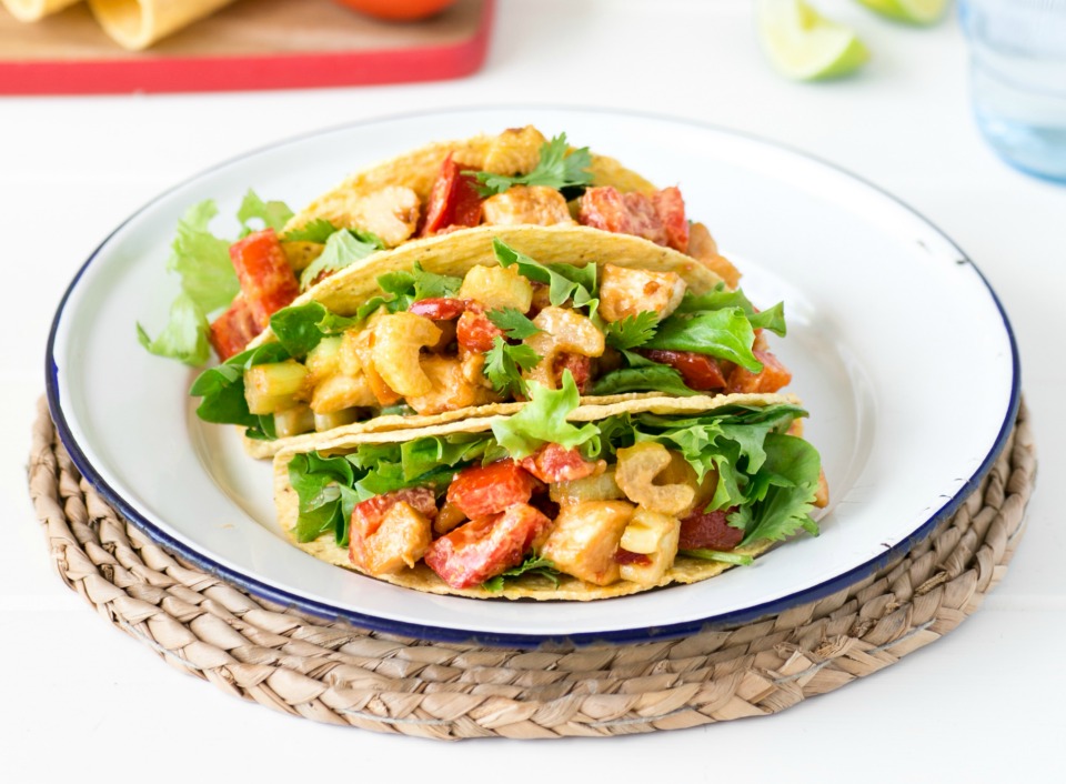 15 Minute Chicken Satay Tacos