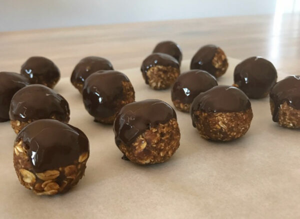 5 Ingredient Choc Dipped Salted Caramel Bliss Balls