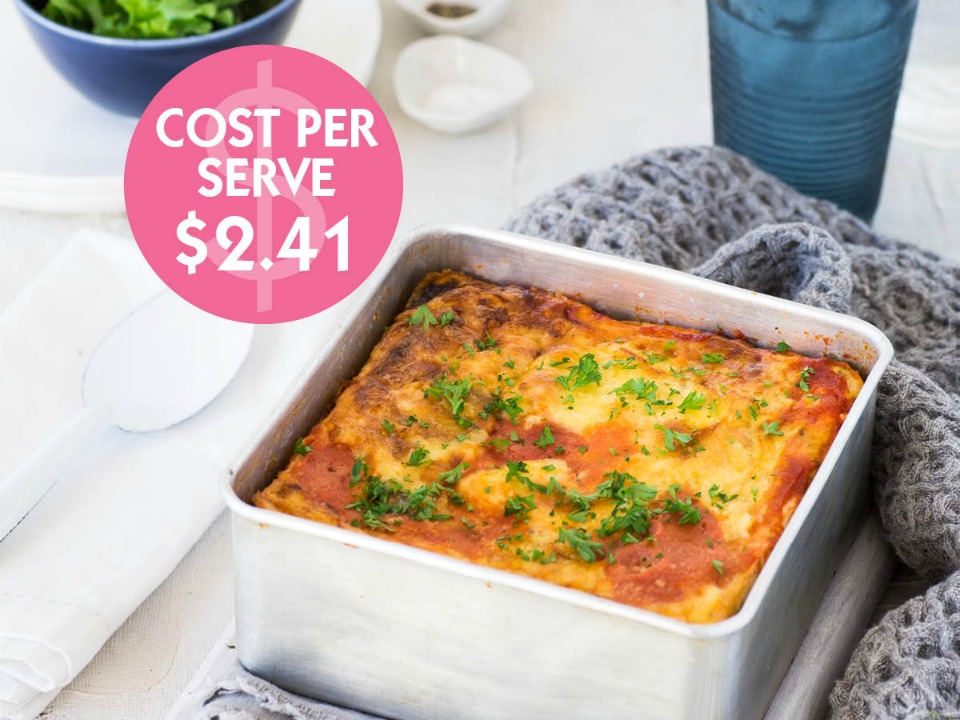 Budget Friendly Spinach & Sweet Potato Lasagna