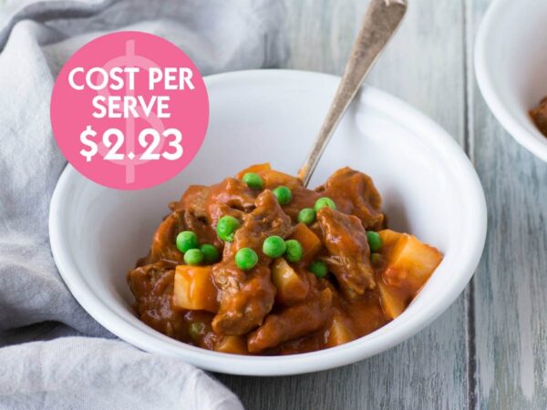 Money Saving Curried Beef With Peas