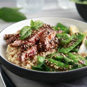 Sesame Beef with Asian Greens