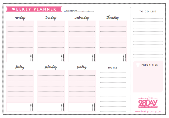 Weekly planner