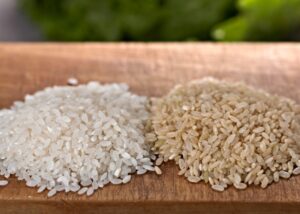 Brown and White Rice.