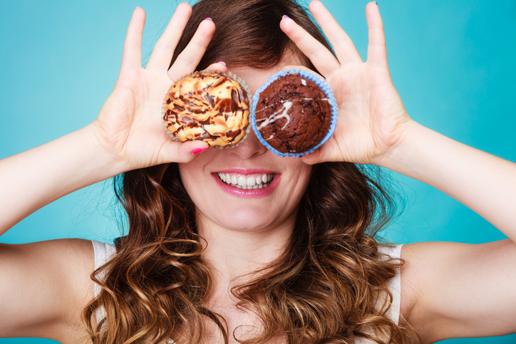 girl eating healthy snack