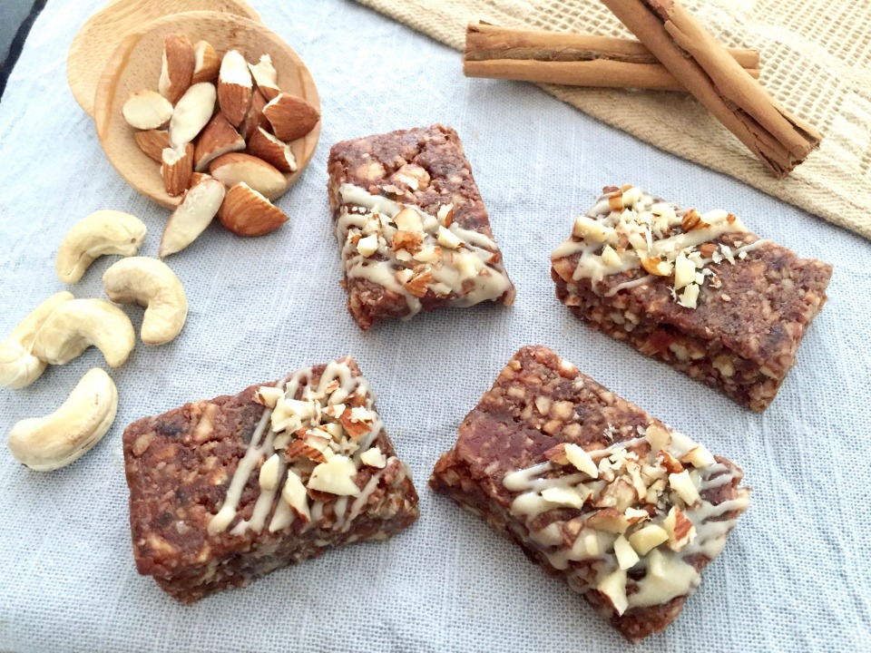 No Bake Cinnamon Nut Slice