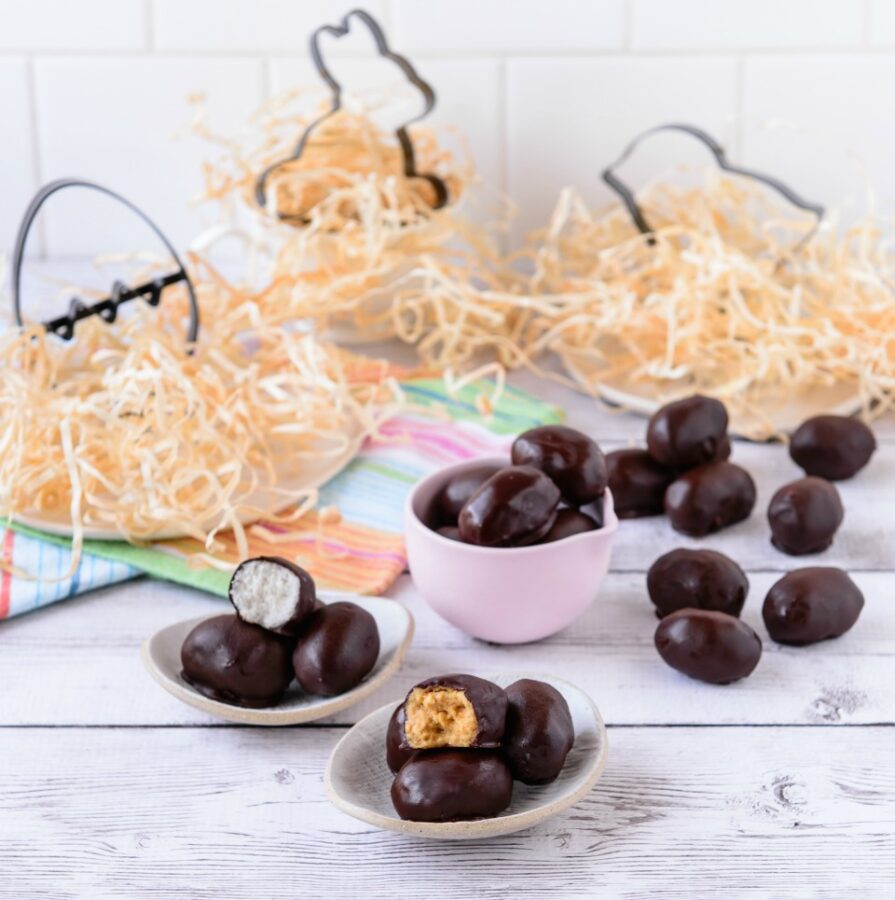 Coconut & Peanut Butter-Filled Chocolate Eggs