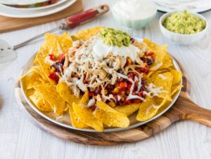 Kid-friendly Mexican chicken nachos