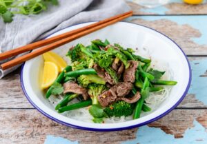 250 Calorie Garlic Ginger Beef Stir Fry