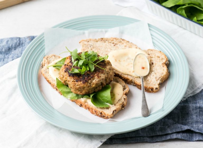 15 Minute Open Pork Burgers On Sourdough