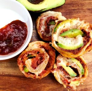 165 Calorie Mexican Avocado Pinwheels