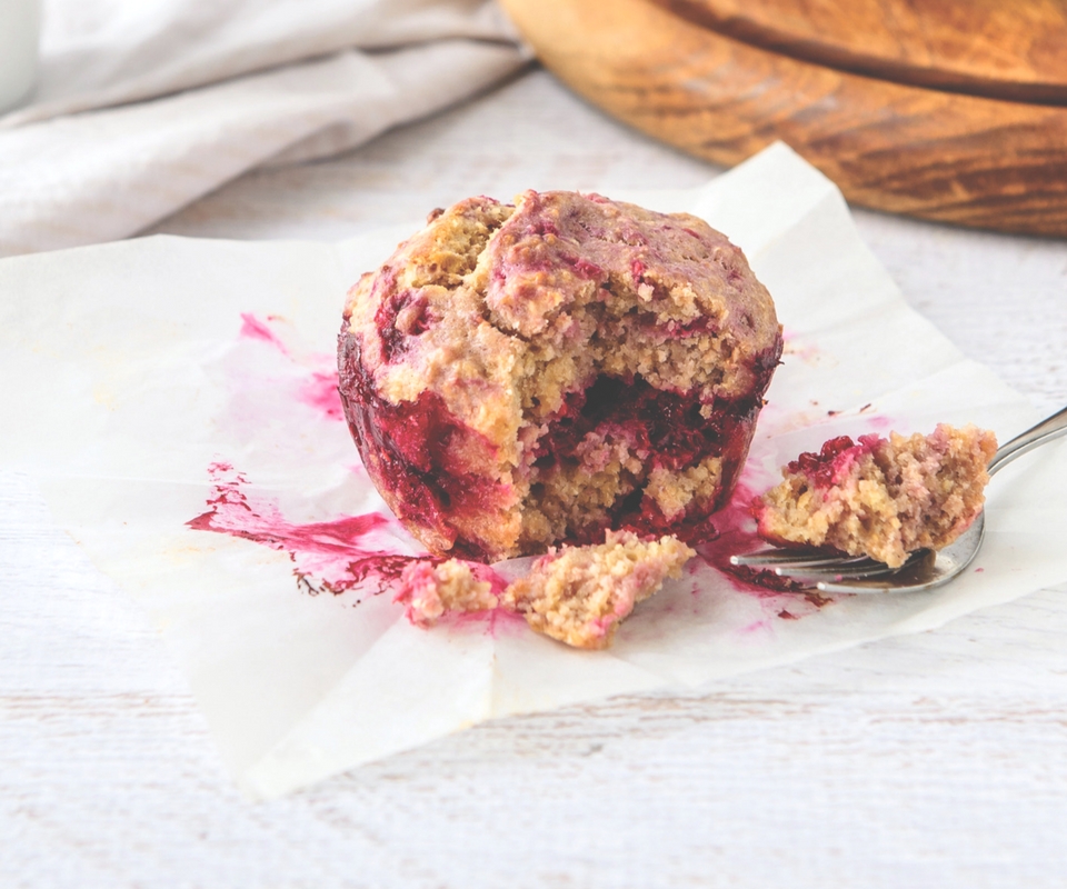 Nut-free honey and raspberry muffins